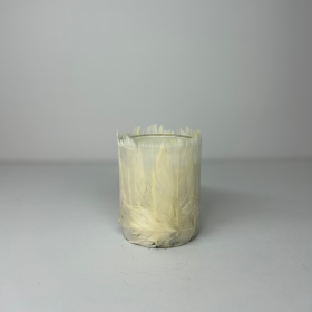 Small White Feather Candle